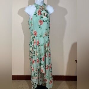 Nwt Eliza J womens size 6 halter neck floral dress